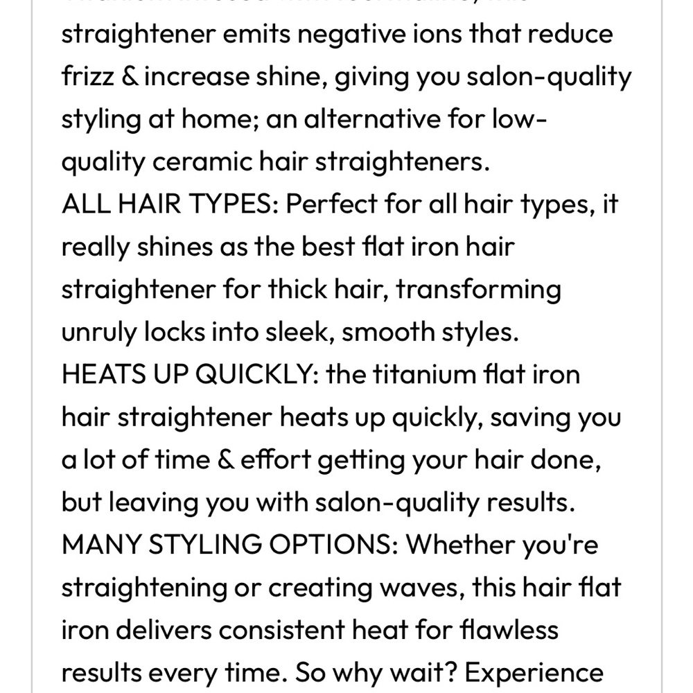 Sleek’e Professional Black and Rose Gold Hair Straightener - Picture 7 of 16